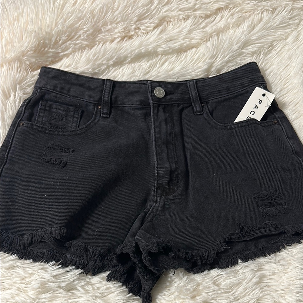 PacSun Black Distressed Women's Shorts